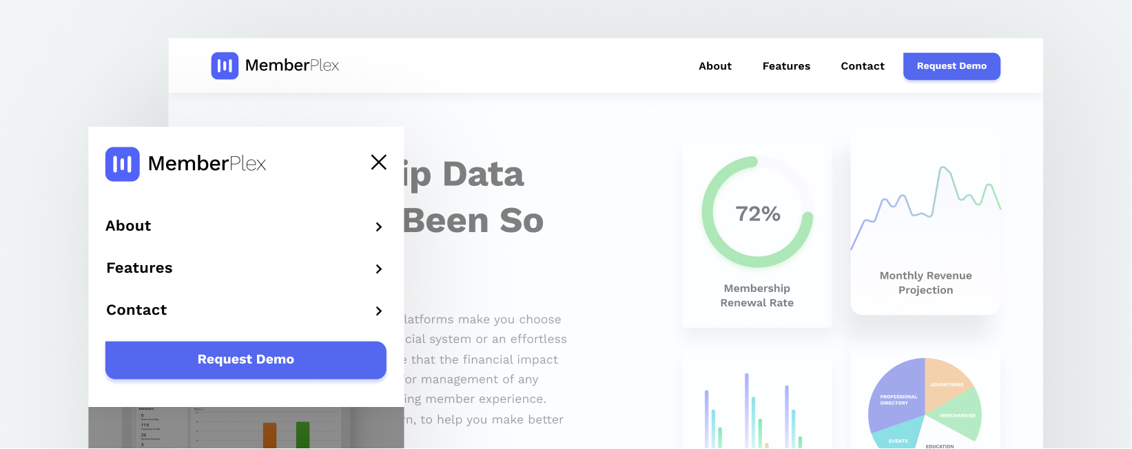 Clear, accessible website navigation menu