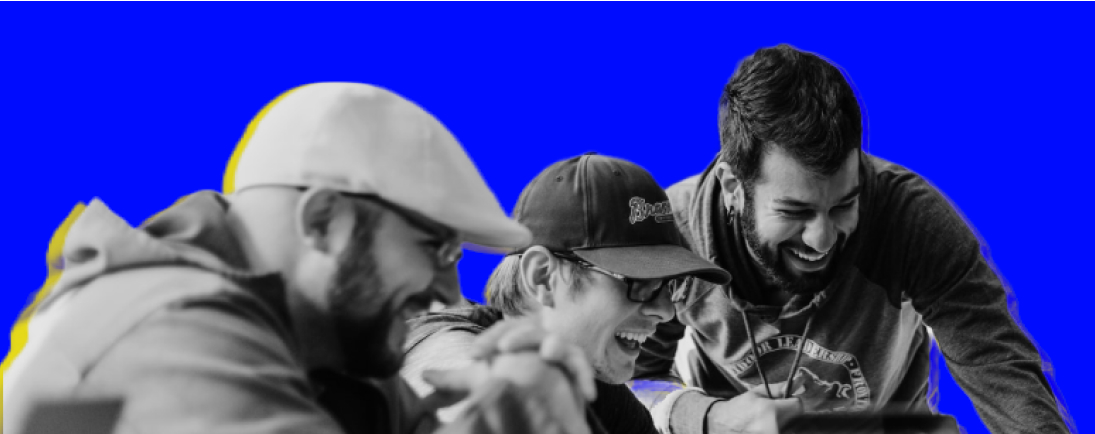 A large distributed team collaborating remotely