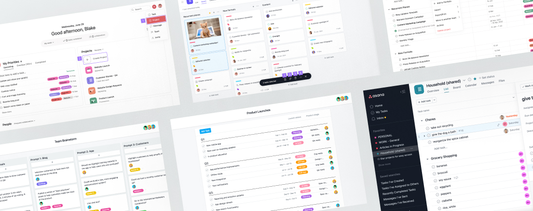 A project management dashboard