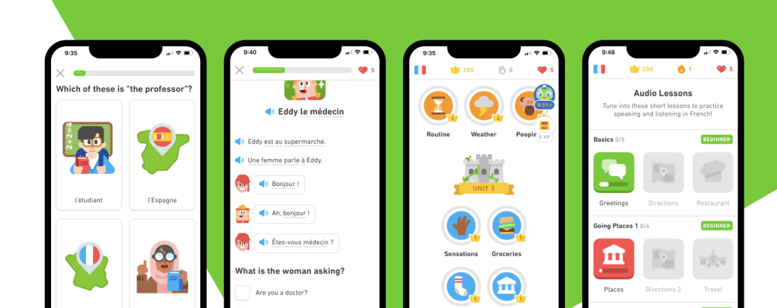 Duolingo app interface