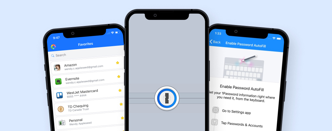 1Password app interface