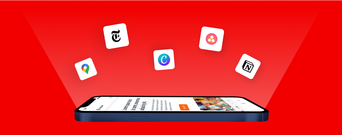 A collage of mobile app interfaces