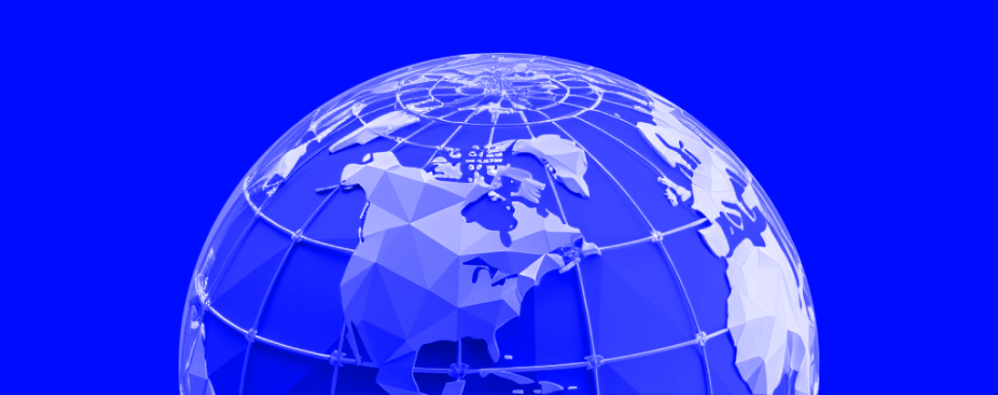A globe illustration representing global outsourcing